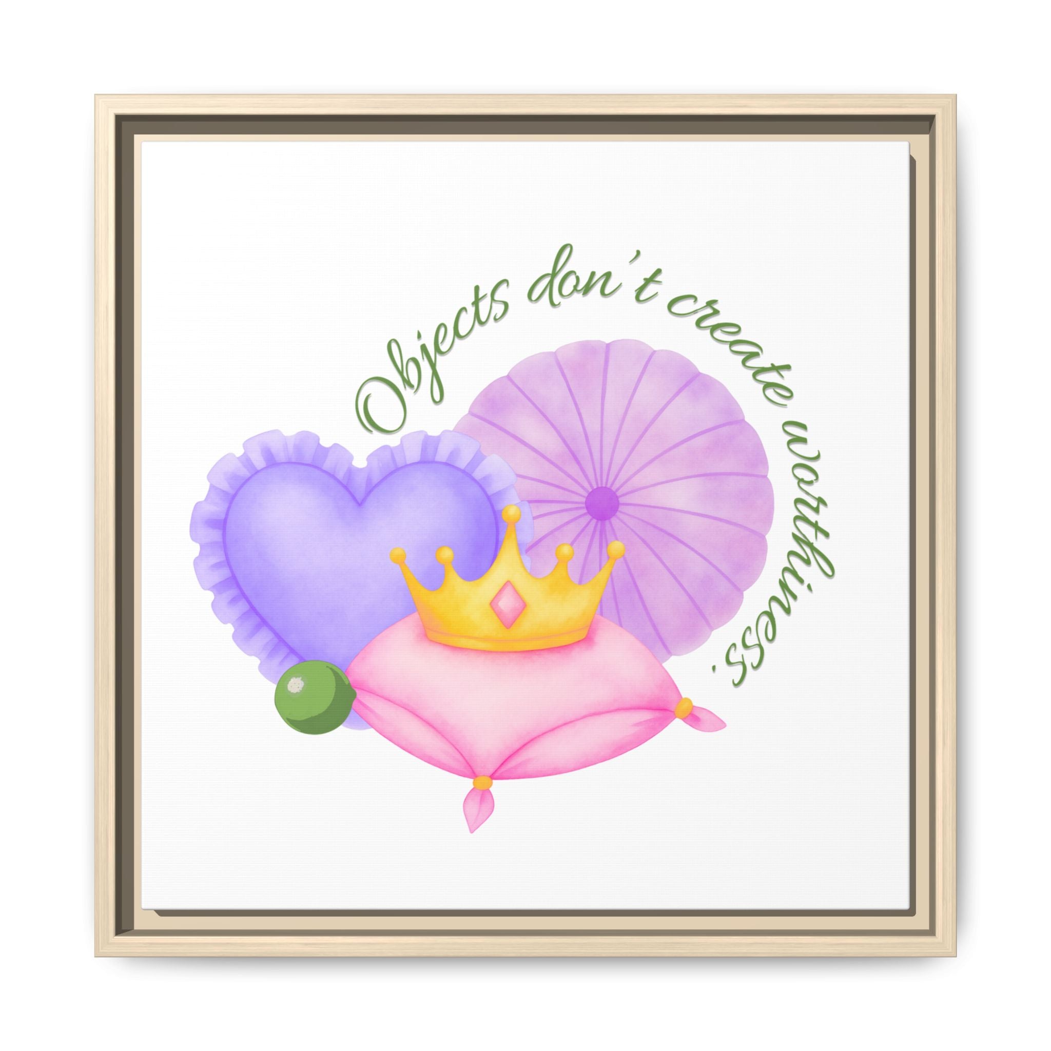 Princess Pea's Worth Matte Canvas, Framed (Multi-color)