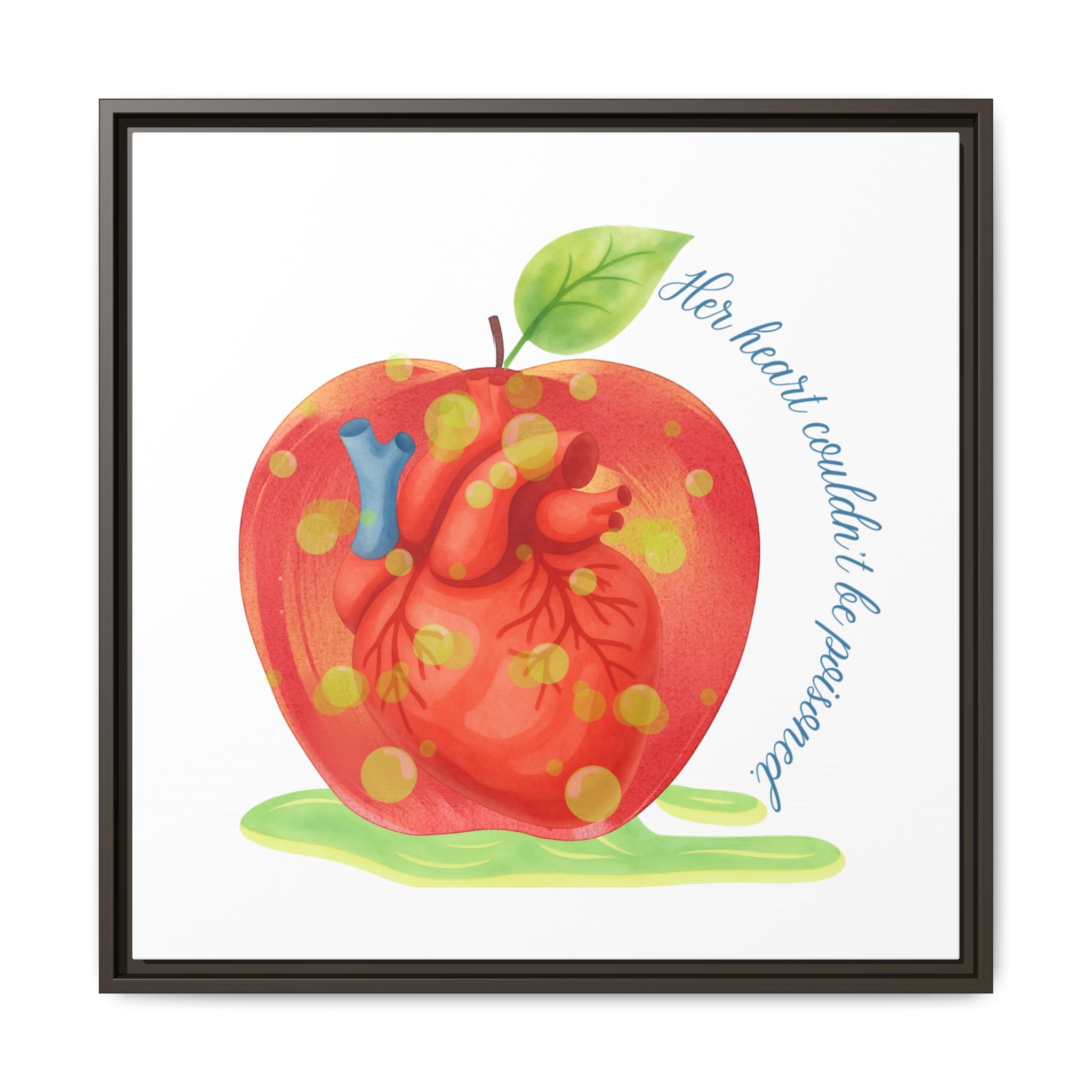 Snow White's Heart Matte Canvas, Framed (Multi-color)
