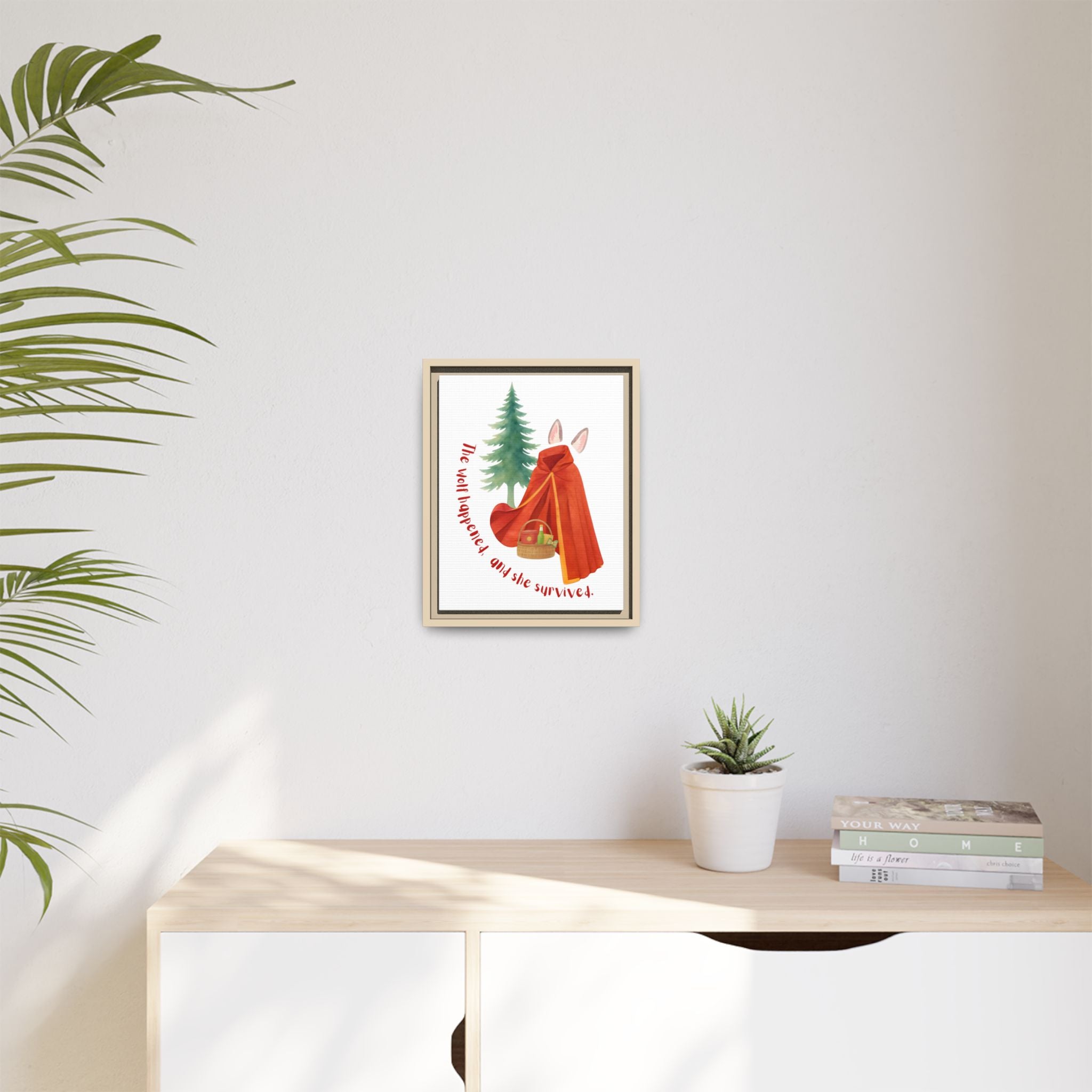 Red's Survival Matte Canvas, Framed (Multi-color)