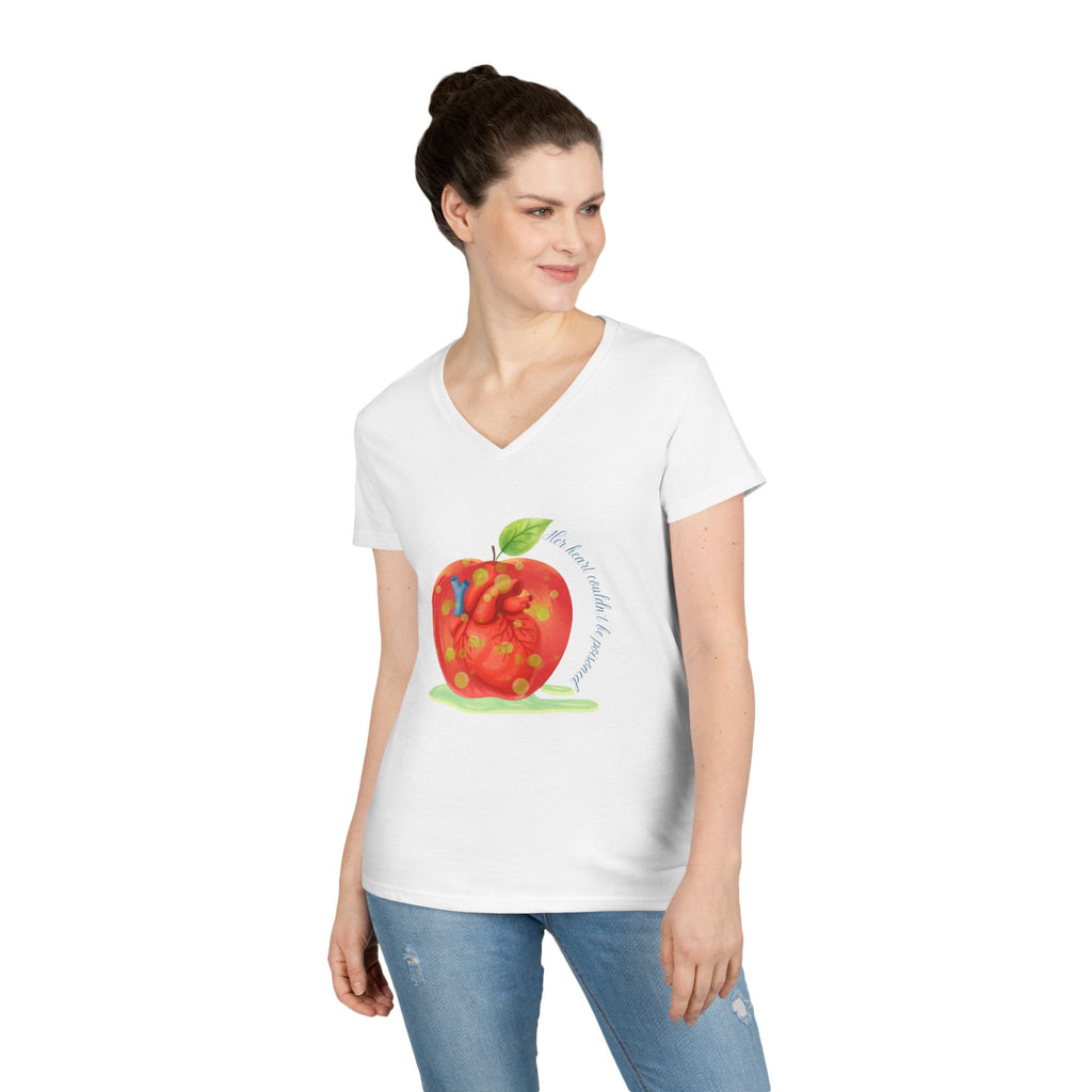 Snow White's Heart V-Neck T-Shirt