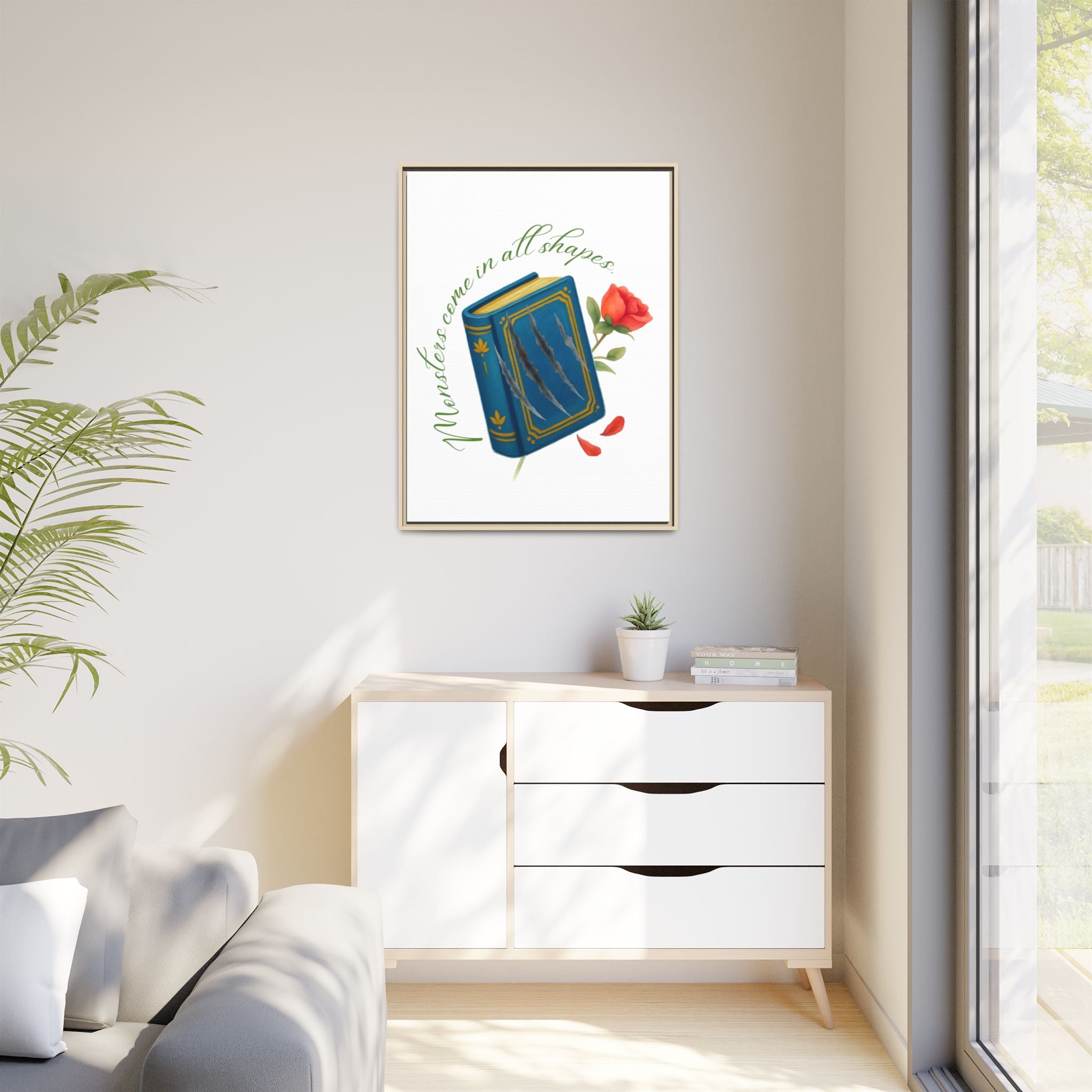 Belle's Monsters Matte Canvas, Framed (Multi-color)