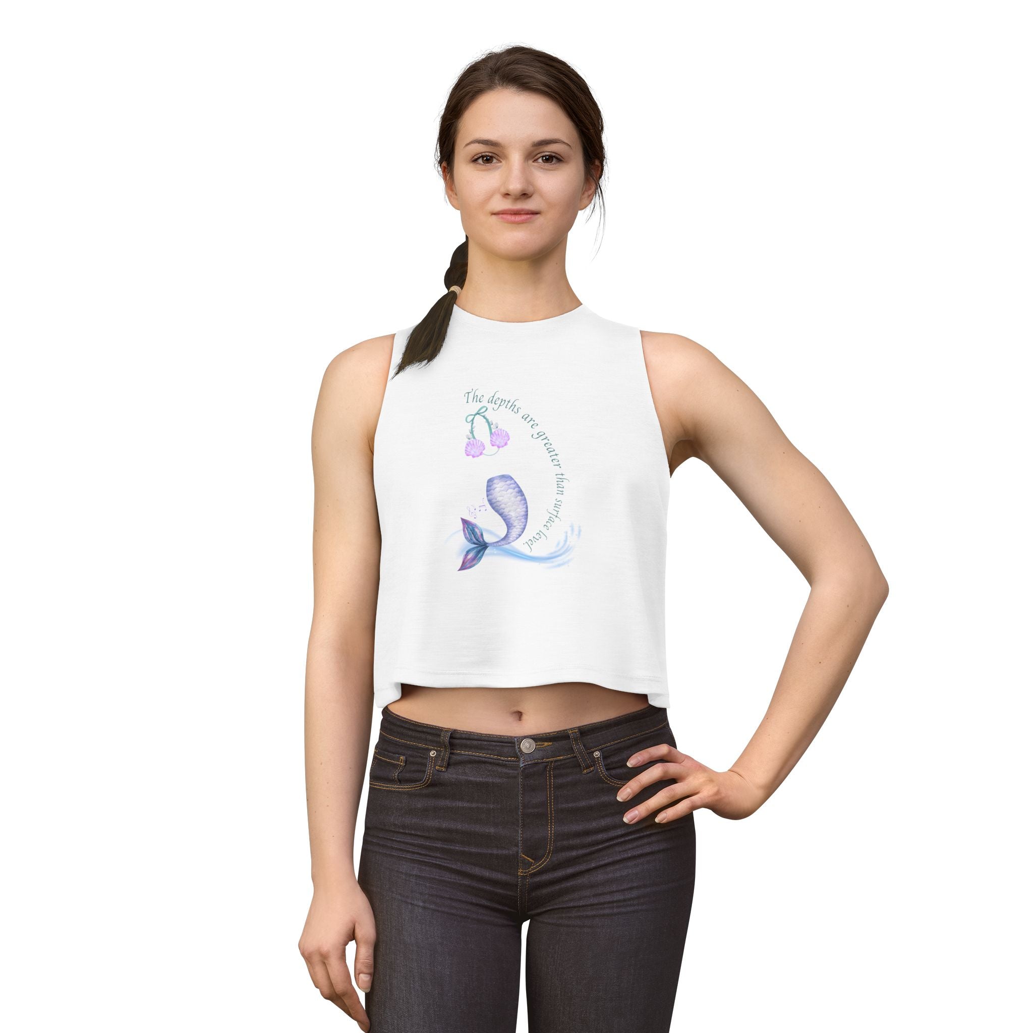Little Mermaid's Depth Cropped Tank Top