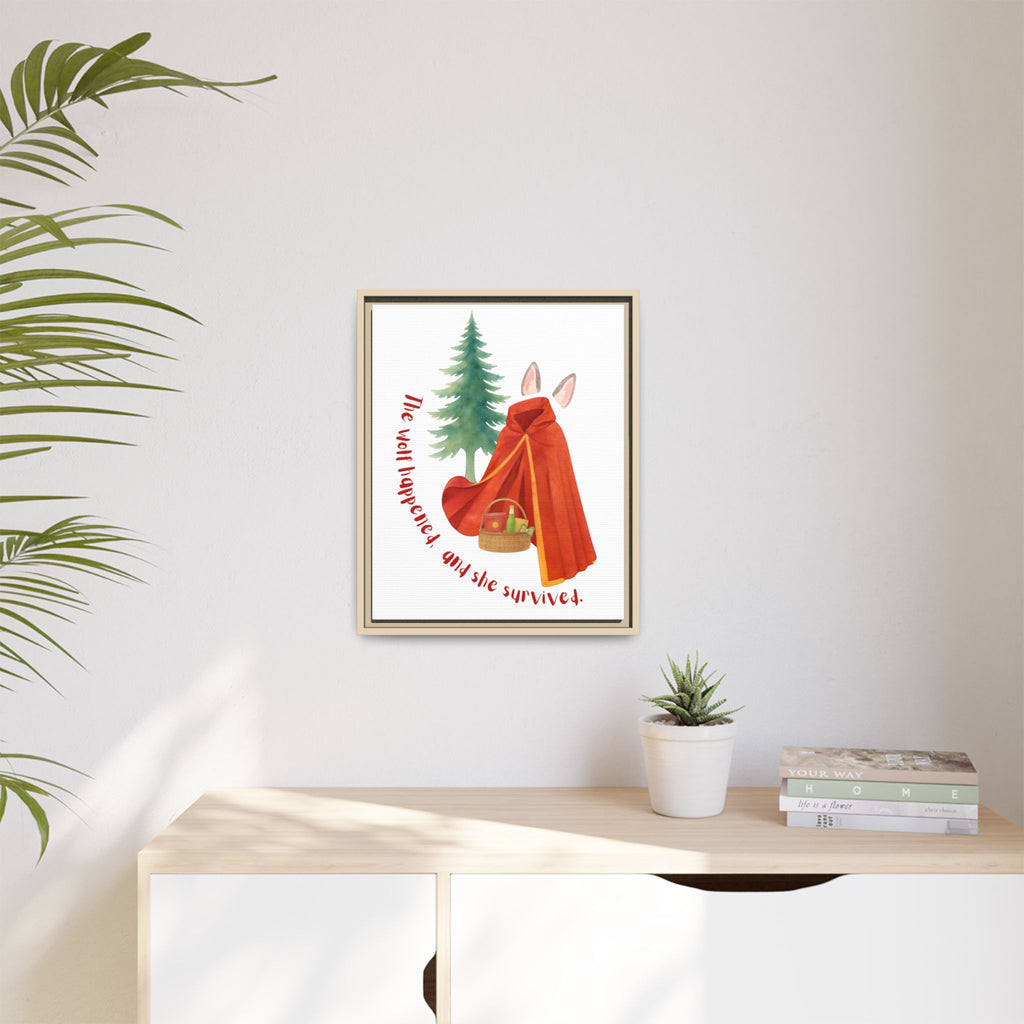 Red's Survival Matte Canvas, Framed (Multi-color)
