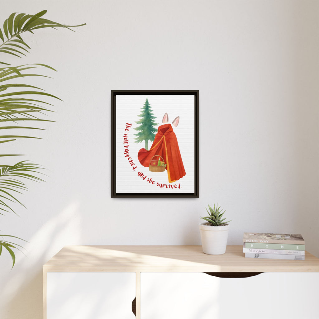 Red's Survival Matte Canvas, Framed (Multi-color)