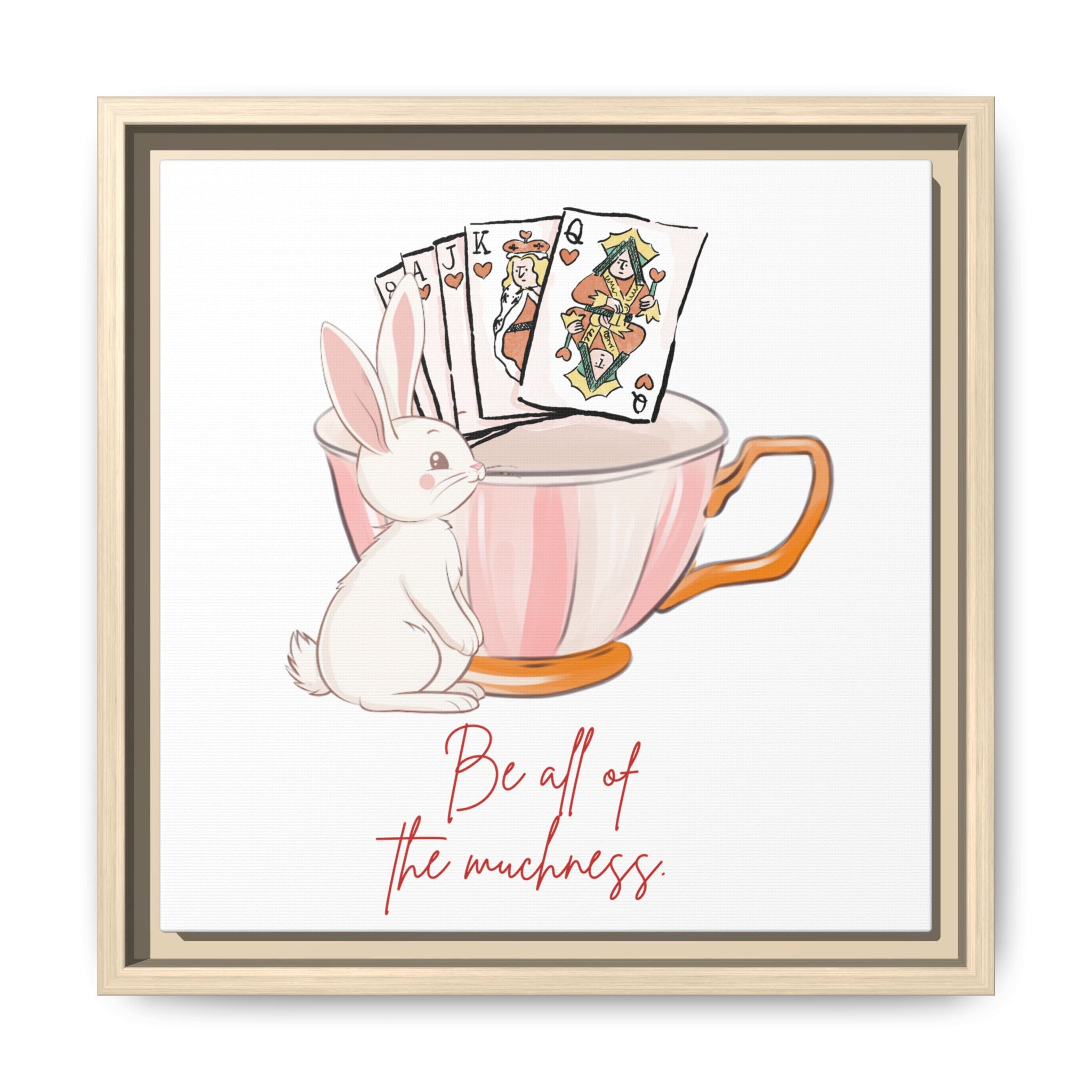 Alice's Muchness Matte Canvas, Framed (Multi-color)