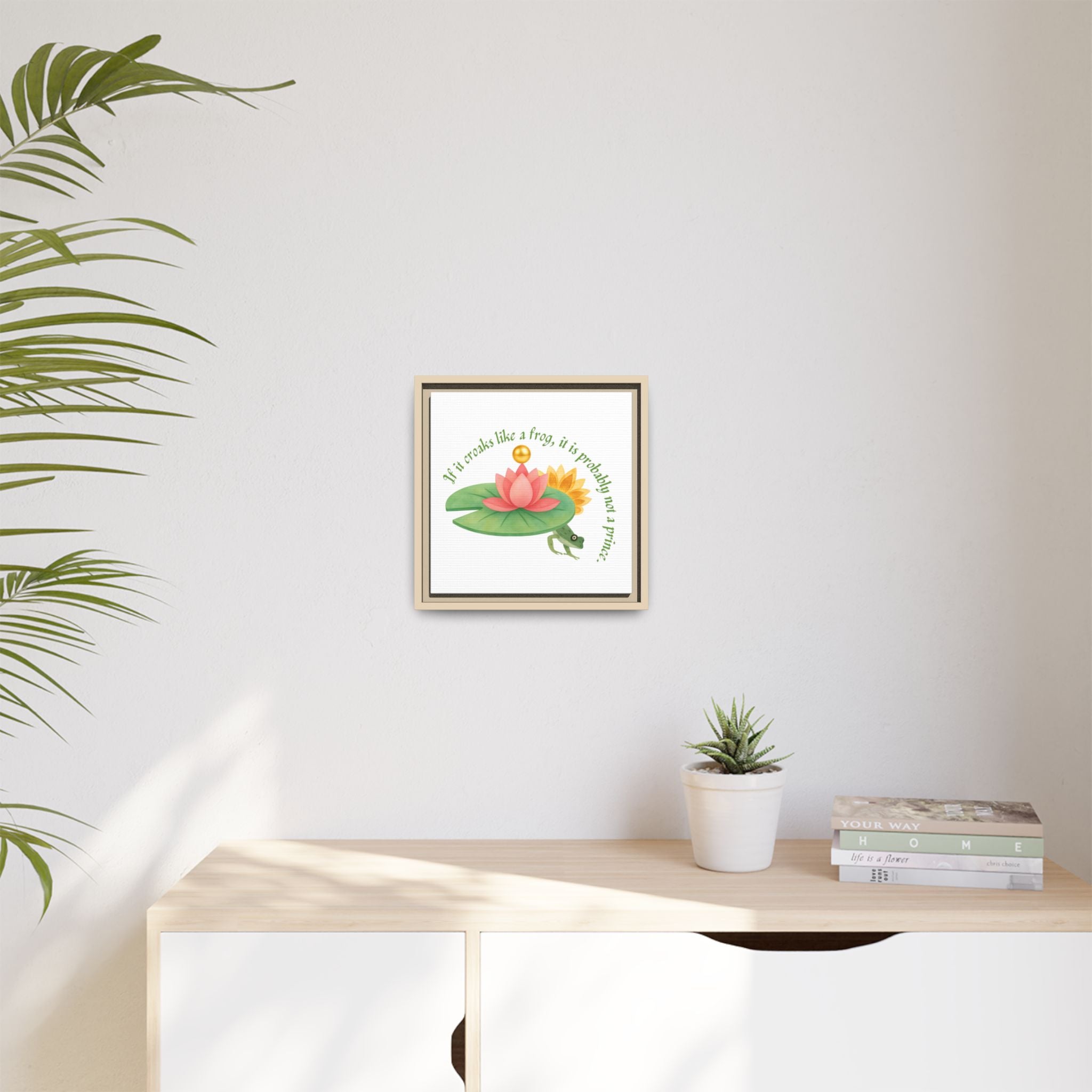 Frog Princess's Truth Matte Canvas, Framed (Multi-color)