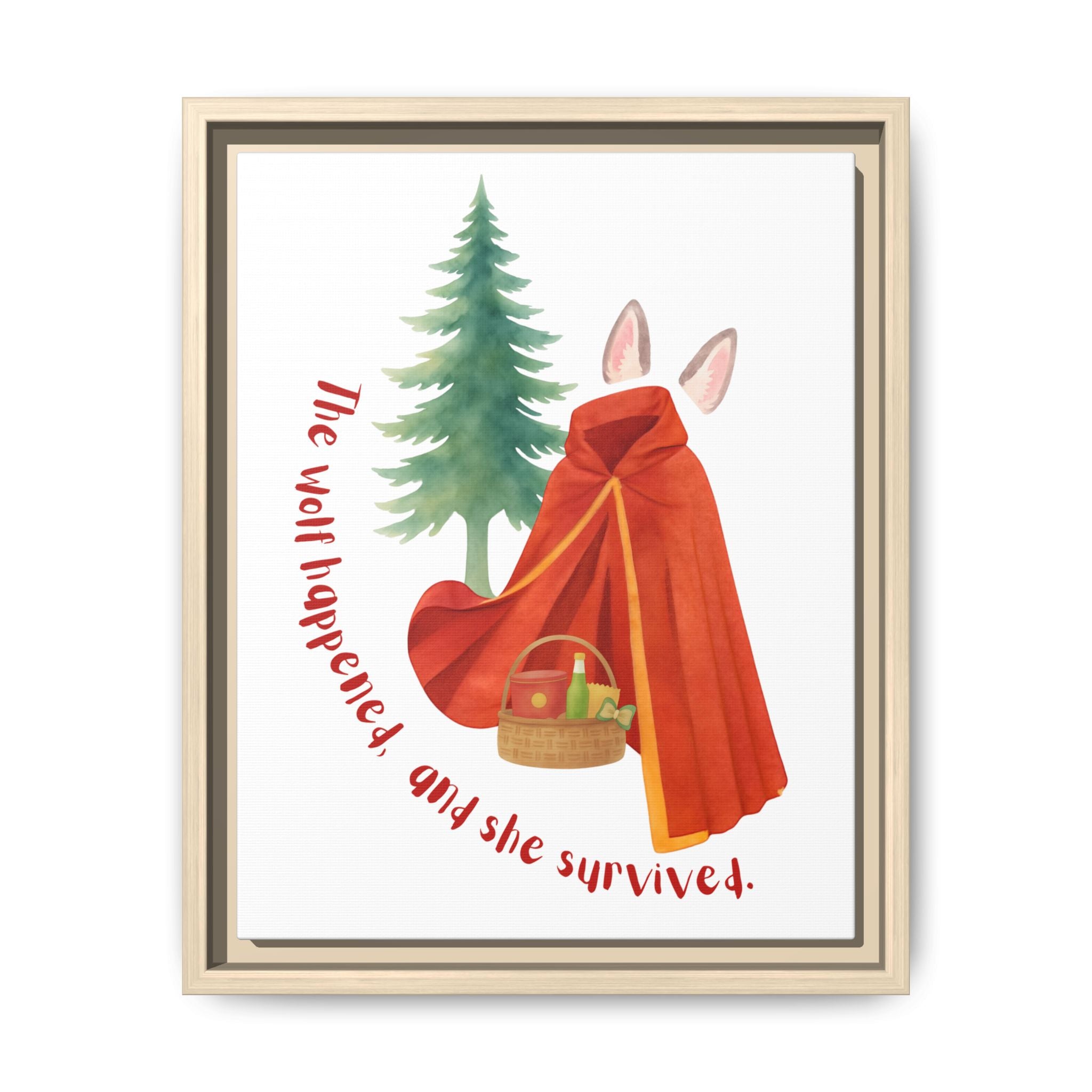 Red's Survival Matte Canvas, Framed (Multi-color)