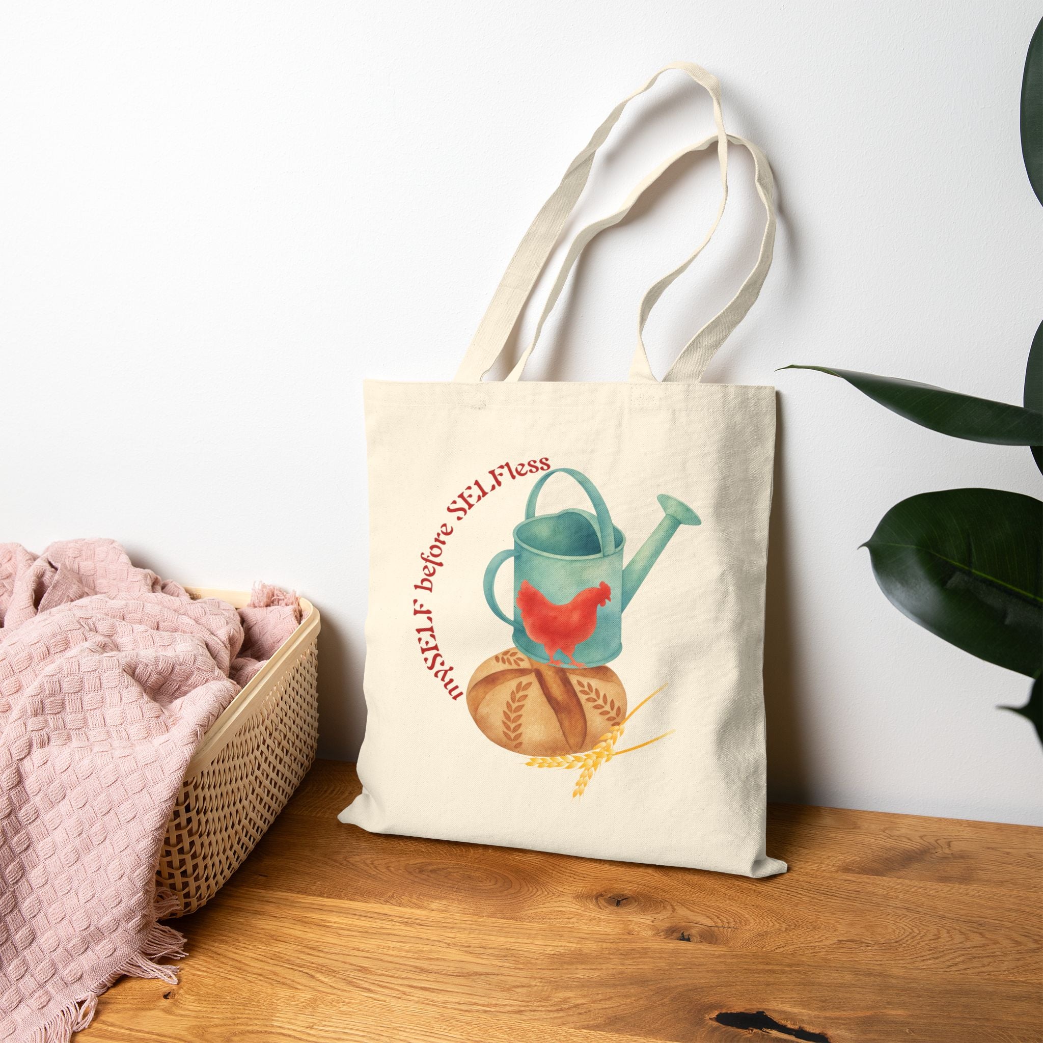 Red Hen's Self Cotton Canvas Tote Bag