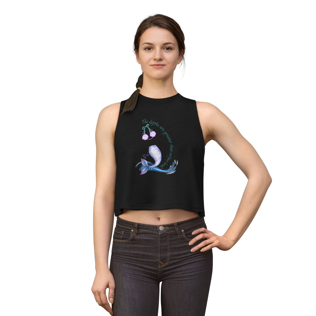 Little Mermaid's Depth Cropped Tank Top