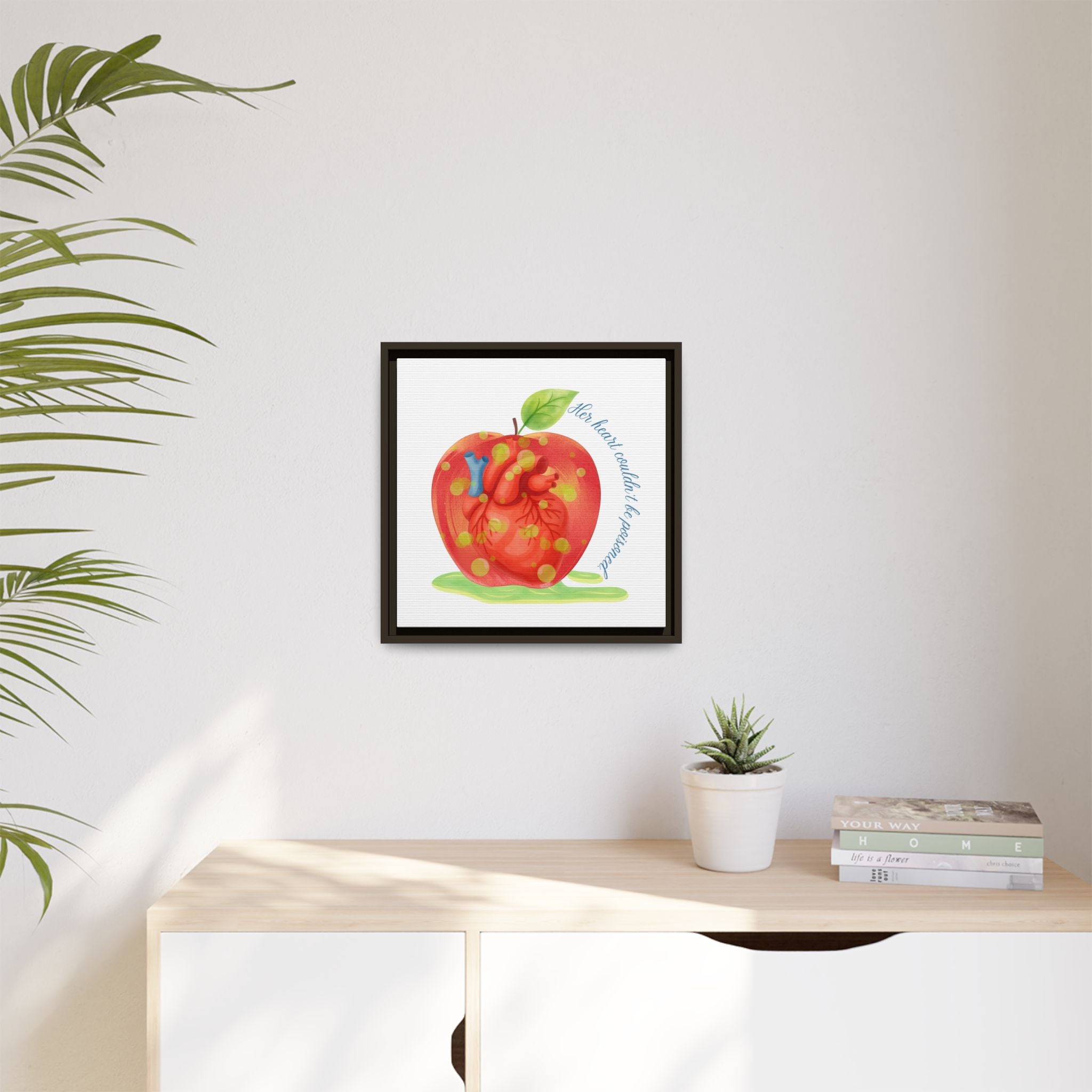Snow White's Heart Matte Canvas, Framed (Multi-color)