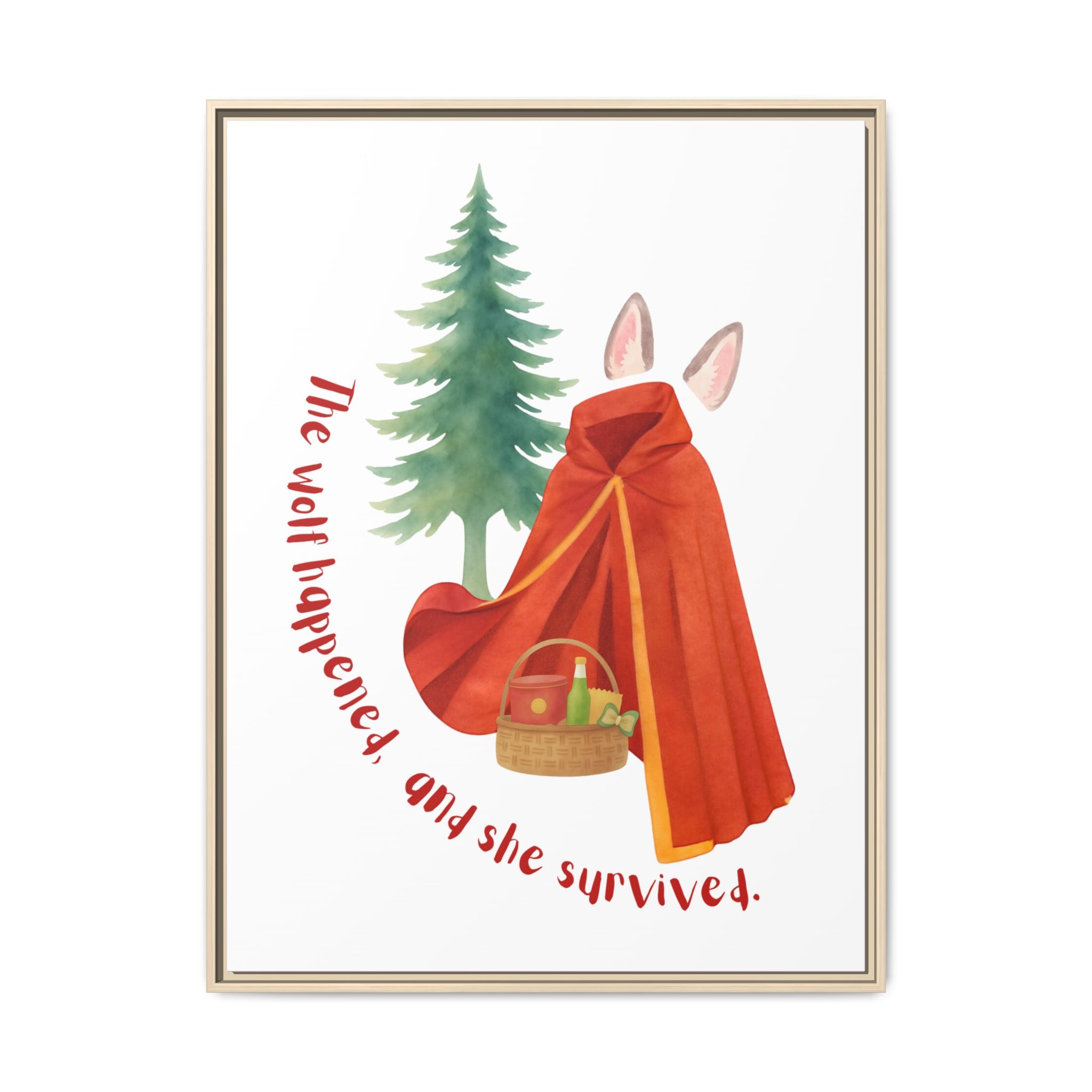 Red's Survival Matte Canvas, Framed (Multi-color)