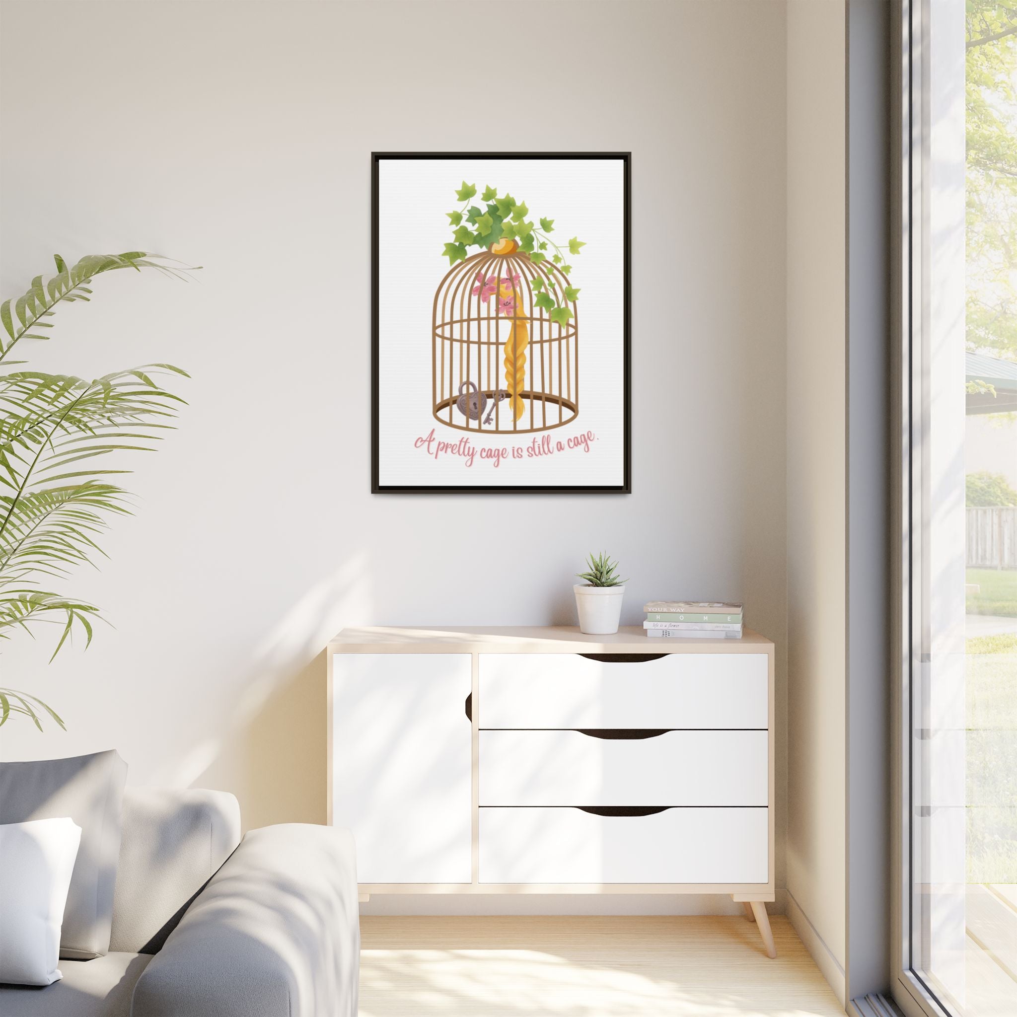 Rapunzel's Cage Matte Canvas, Framed (Multi-color)