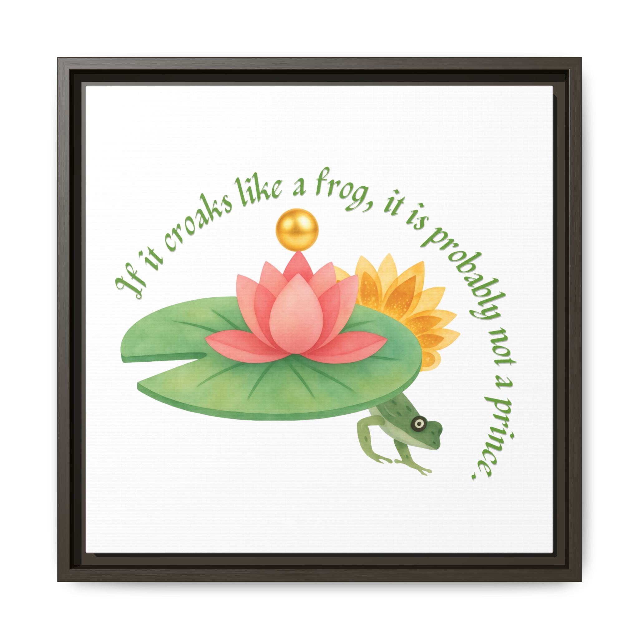 Frog Princess's Truth Matte Canvas, Framed (Multi-color)