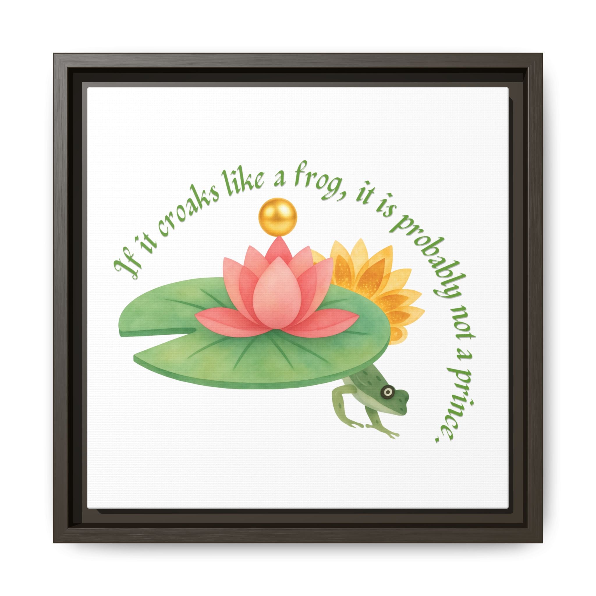 Frog Princess's Truth Matte Canvas, Framed (Multi-color)