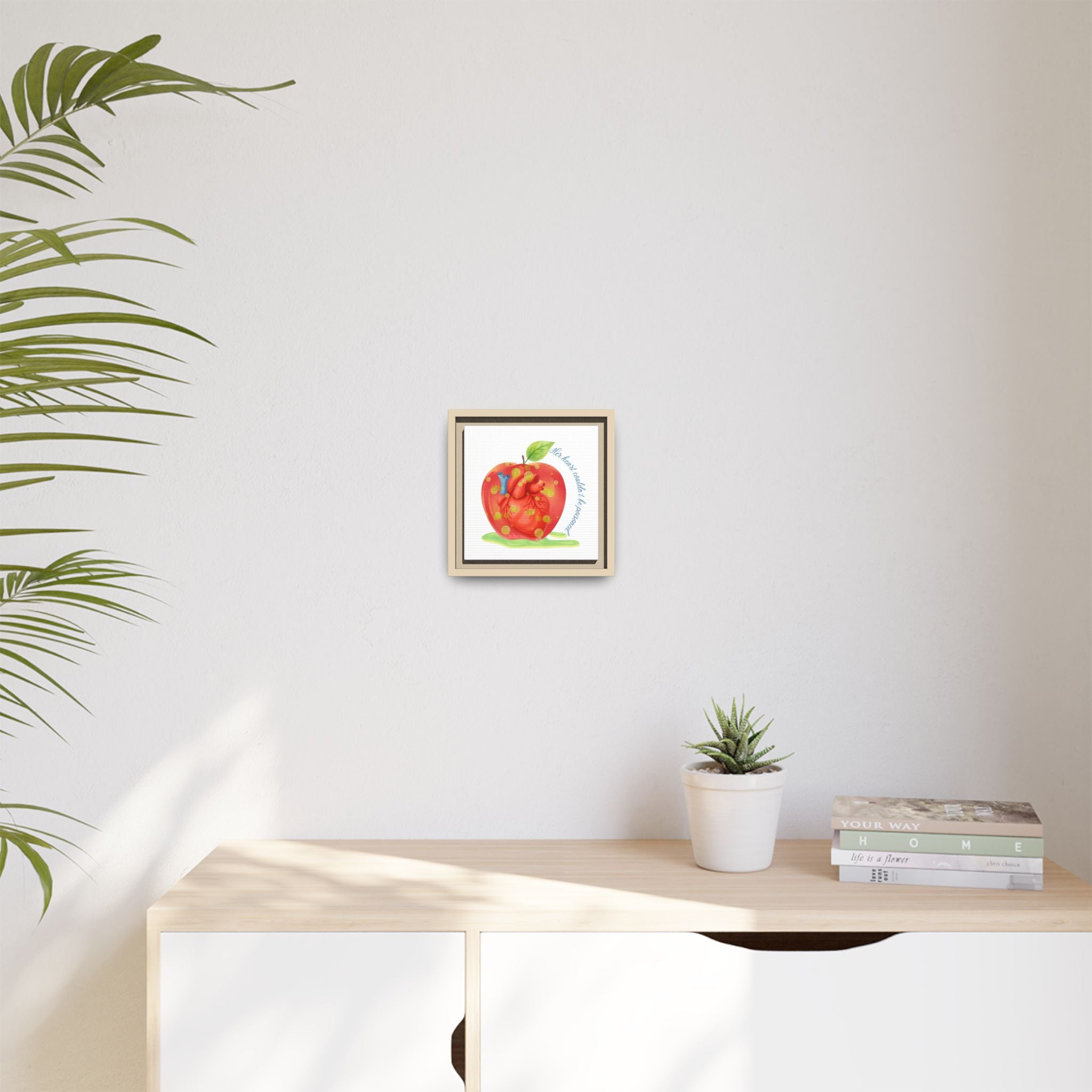 Snow White's Heart Matte Canvas, Framed (Multi-color)