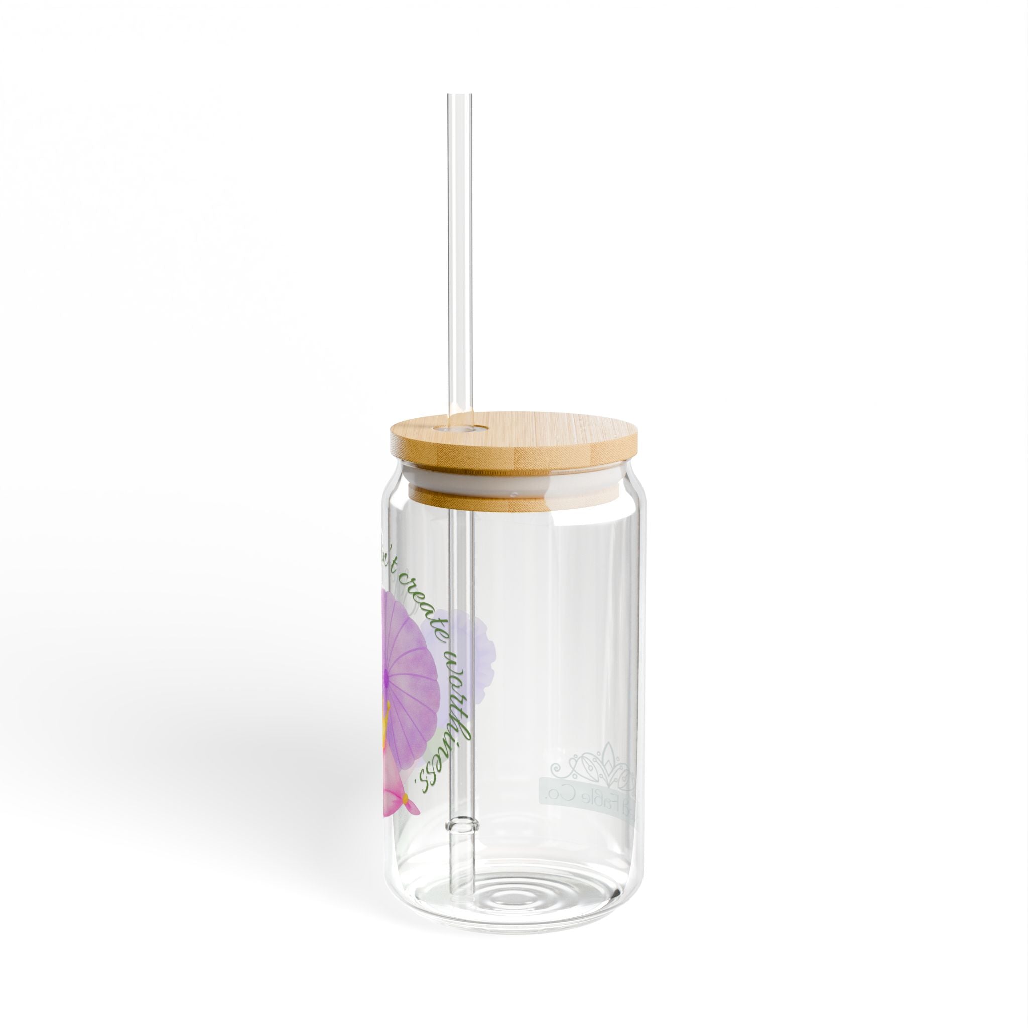 Princess Pea's Worth Sipper Glass, 16oz