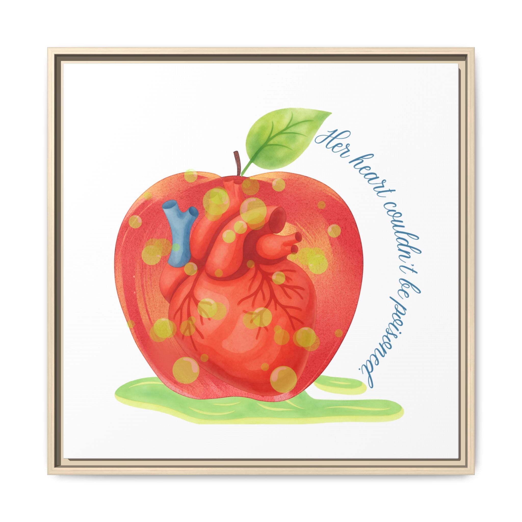 Snow White's Heart Matte Canvas, Framed (Multi-color)
