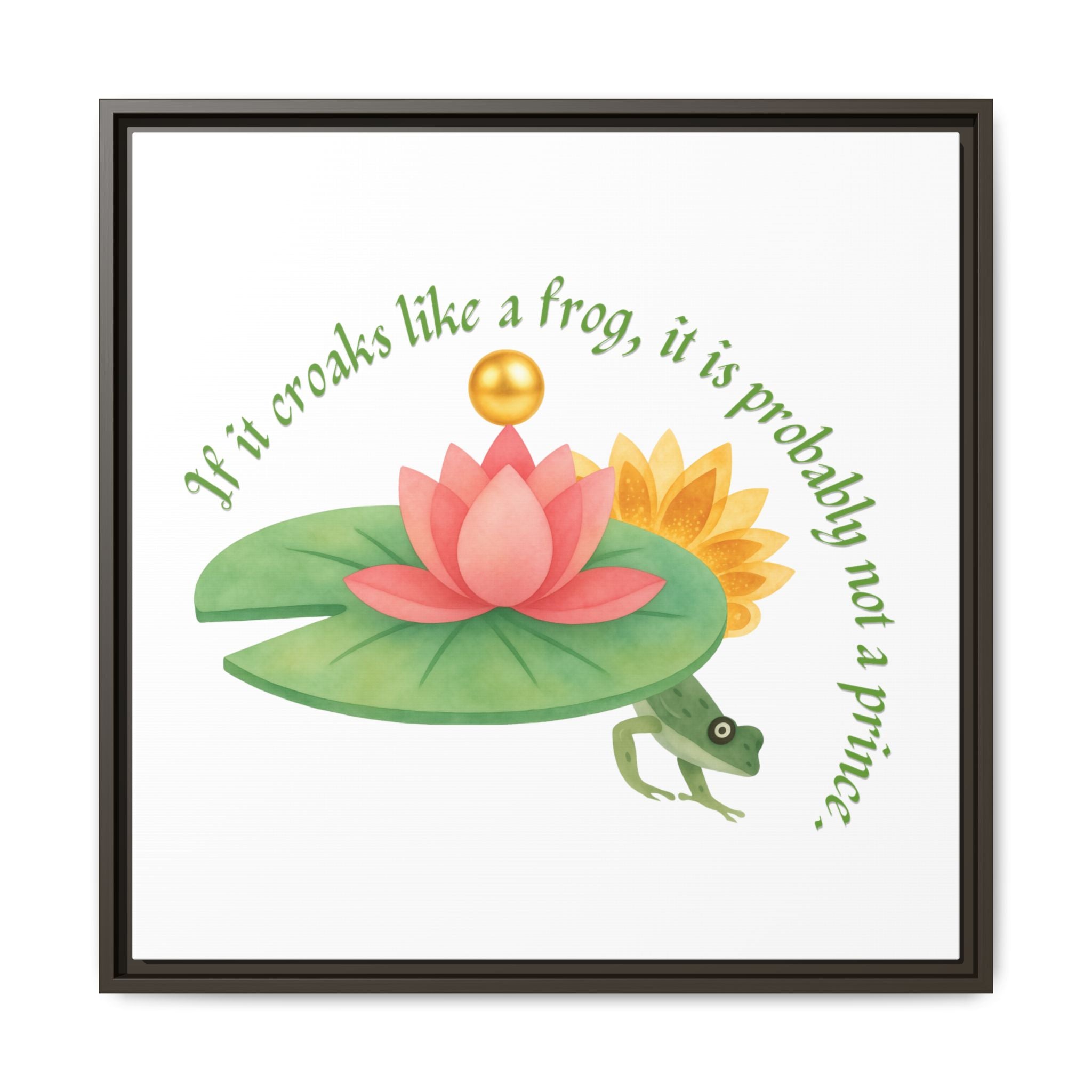 Frog Princess's Truth Matte Canvas, Framed (Multi-color)