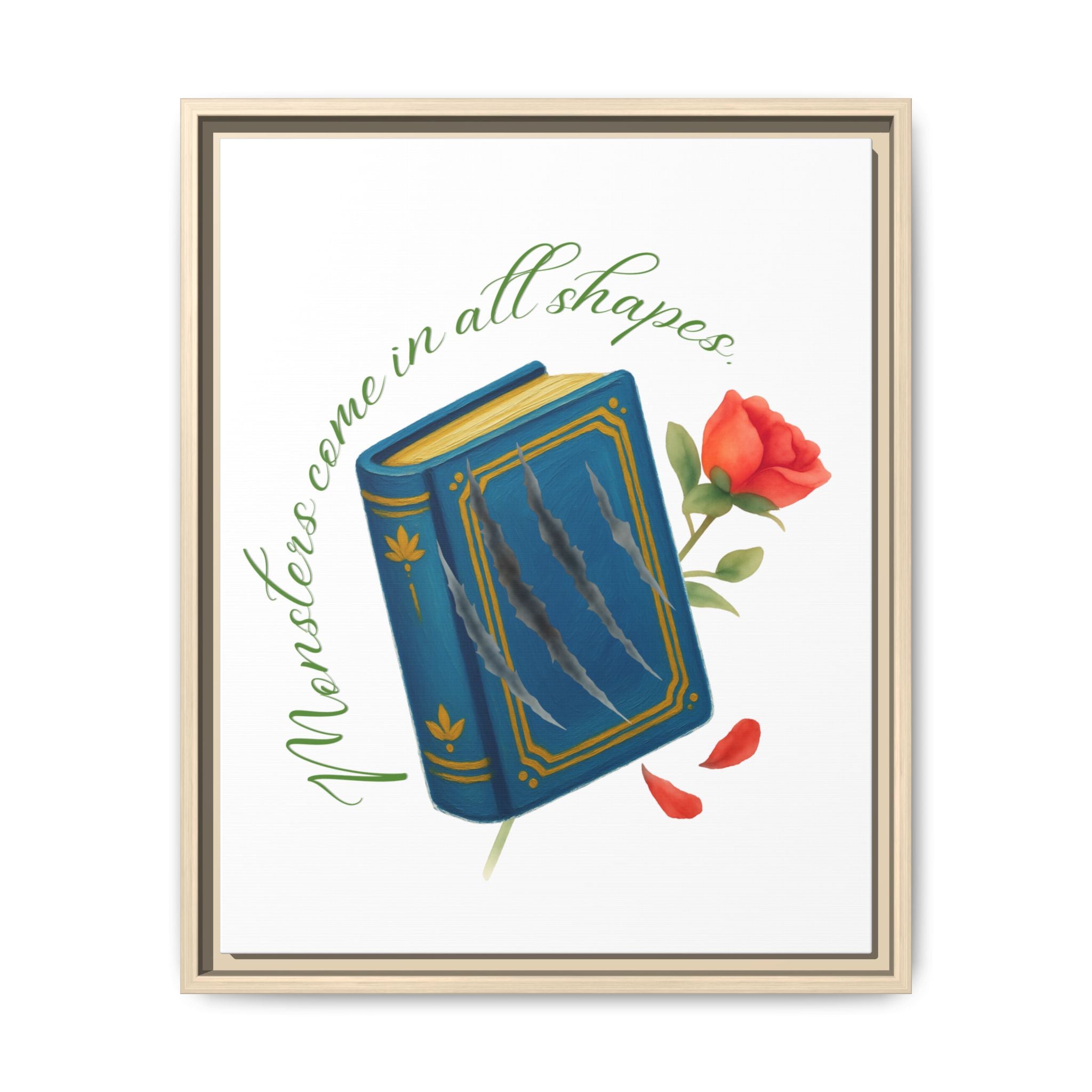 Belle's Monsters Matte Canvas, Framed (Multi-color)