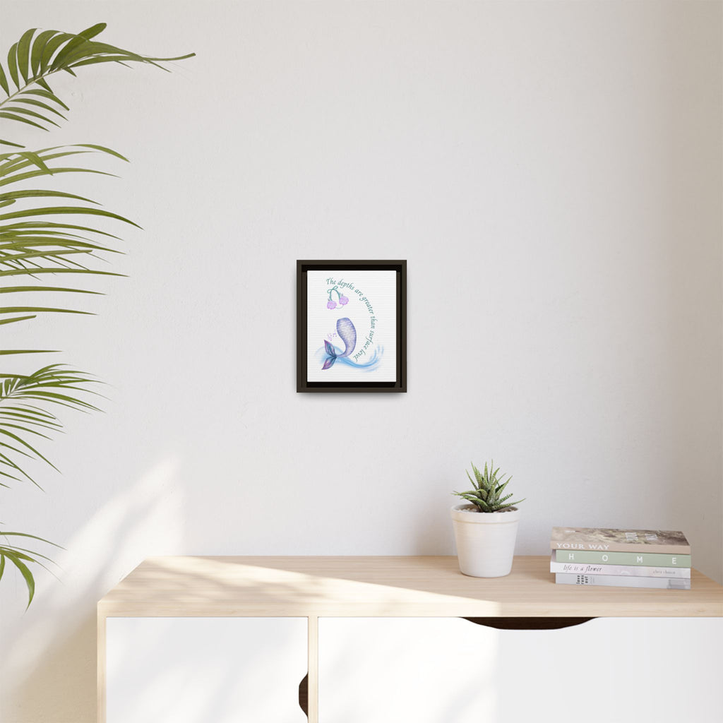 Little Mermaid's Depth Matte Canvas, Framed (Multi-color)
